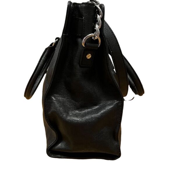 Michael Kors Hamilton Black Satchel Bag with Silver Hardware - Picture 6 of 10